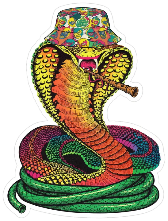Mama Cobra, Playing the flute to charm a garden hose.
