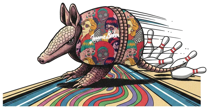 Dillo, Rolling down a bowling lane in a crop top.