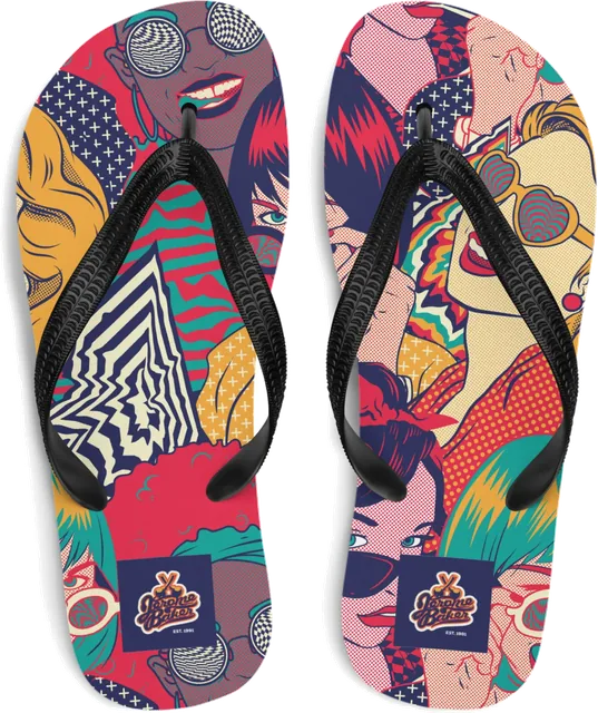 Pop-art flip flops, Sativa