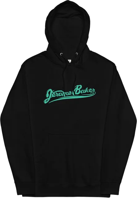Signature hoodie, green script