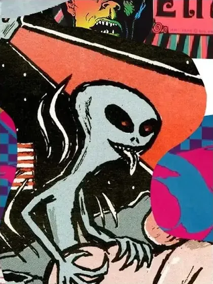 Gray before the merch, on the original Jerome Baker art