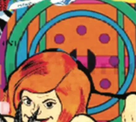Cy before the merch, on the original Jerome Baker art