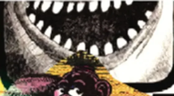 The Grin before the merch, on the original Jerome Baker art